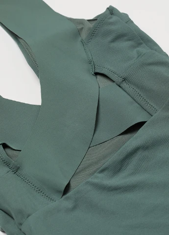Оливковий (хакі) літній купальник суцільний, монокіні H&M