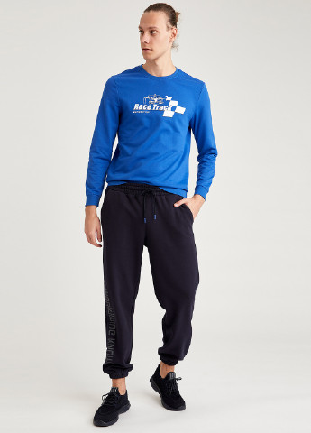Темно-синие спортивные демисезонные джоггеры брюки DeFacto