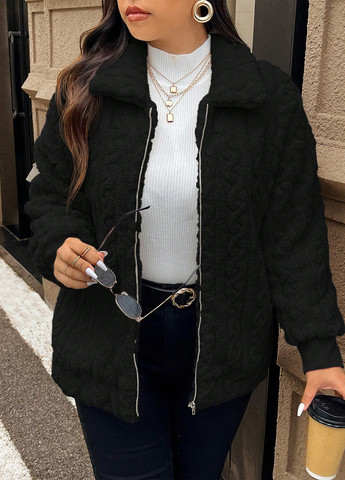 Черная демисезонная куртка SHEIN