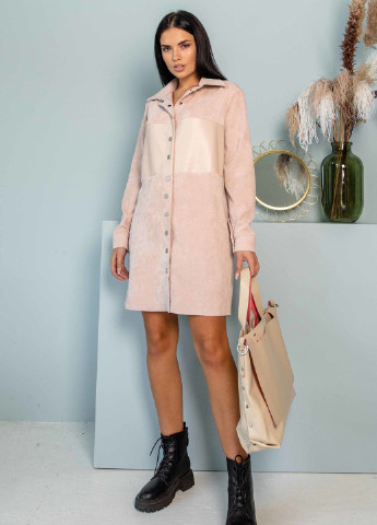 Пудрова кежуал сукня Ри Мари однотонна