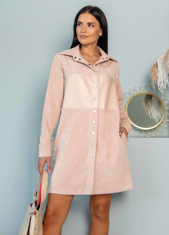 Пудрова кежуал сукня Ри Мари однотонна