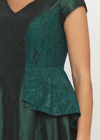 Темно-зеленое коктейльное платье клеш Andre Tan однотонное