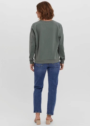 Сіро-зелений світшот Vero Moda однотонний (245183723)