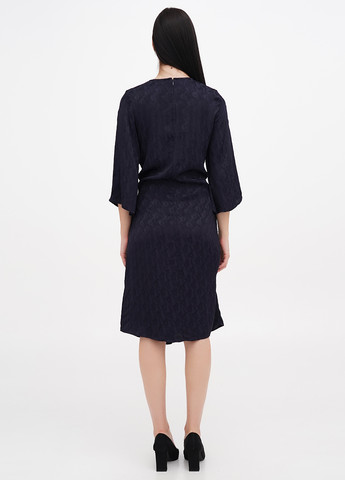 Темно-синя кежуал сукня H&M з квітковим принтом