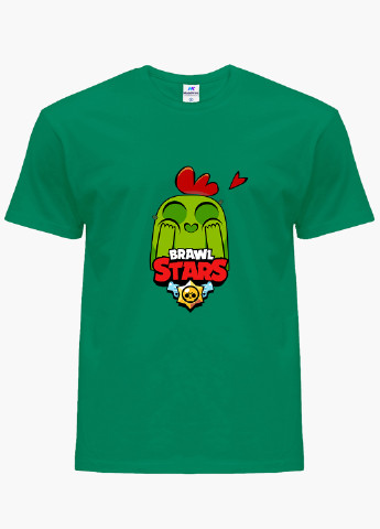 Зелена демісезонна футболка дитяча спайк бравл старс (spike brawl stars) (9224-1010) MobiPrint