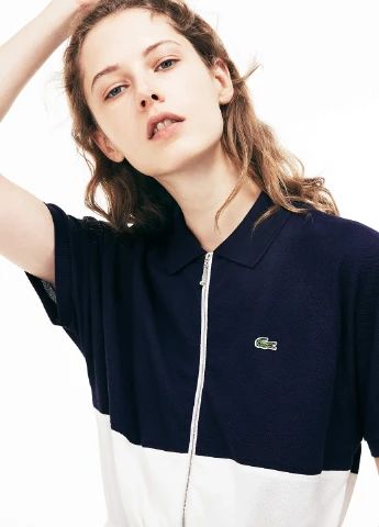 Комбінована кежуал сукня кльош Lacoste з логотипом