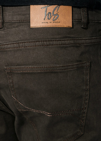 Коричневые демисезонные прямые джинсы Time of Style