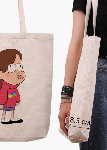 Еко сумка шоппер біла Мейбл Пайнс Гравіті Фолз (Mabel Pines Gravity Falls) (9227-2625-WTD) екосумка шопер 41*39*8 см MobiPrint (216642053)