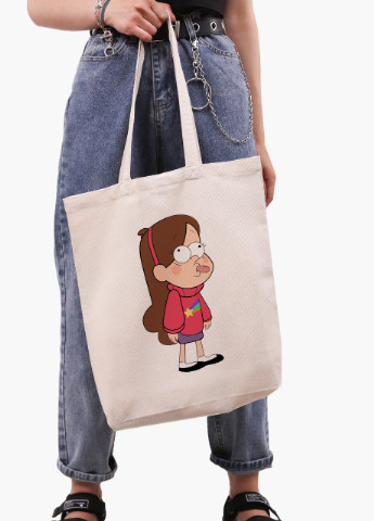 Еко сумка шоппер біла Мейбл Пайнс Гравіті Фолз (Mabel Pines Gravity Falls) (9227-2625-WTD) екосумка шопер 41*39*8 см MobiPrint (216642053)