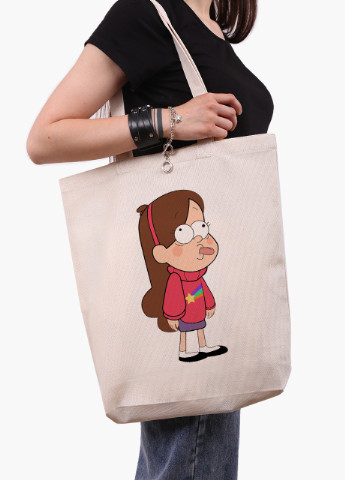 Еко сумка шоппер біла Мейбл Пайнс Гравіті Фолз (Mabel Pines Gravity Falls) (9227-2625-WTD) екосумка шопер 41*39*8 см MobiPrint (216642053)