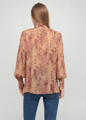 Светло-коричневая демисезонная блуза Massimo Dutti