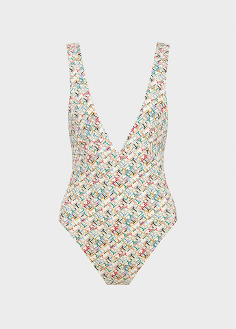 Комбинированный летний купальник слитный, пландж Tommy Hilfiger