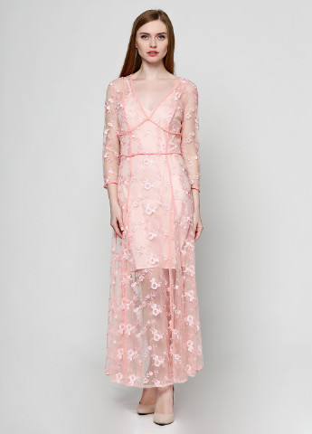 Рожева вечірня платье Silvian Heach з квітковим принтом