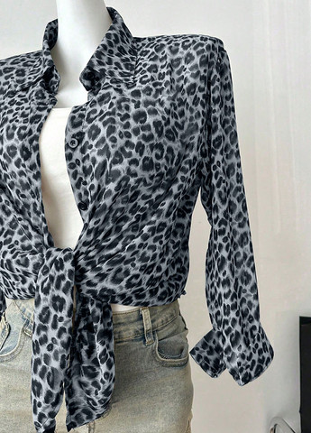 Серая блуза SHEIN