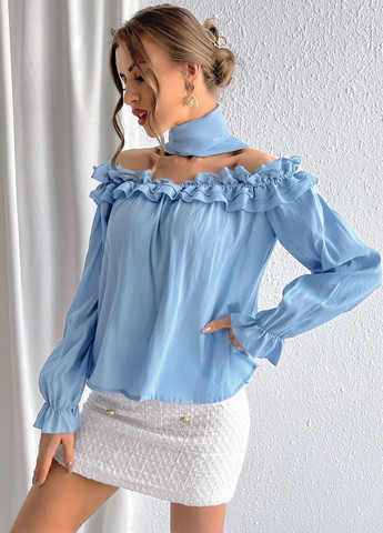 Голубая блуза SHEIN