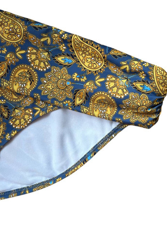 Сине-желтые купальные трусики с рисунком Garnet Hill