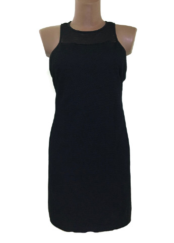 Черное кэжуал платье футляр, с открытой спиной H&M однотонное