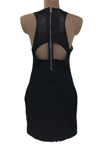 Черное кэжуал платье футляр, с открытой спиной H&M однотонное