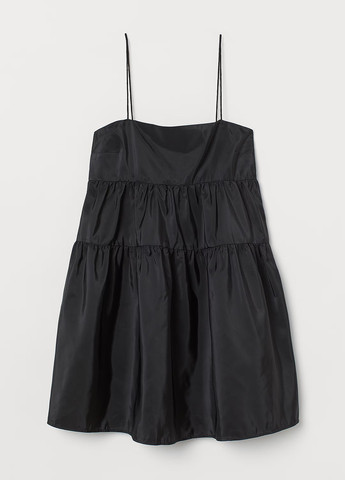 Чорна кежуал сукня з відкритими плечима H&M однотонна