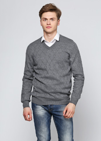 Серый демисезонный джемпер пуловер Folgore Milano