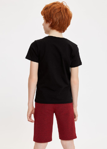 Костюм(футболка, шорти) DeFacto з шортами чорний спортивний бавовна
