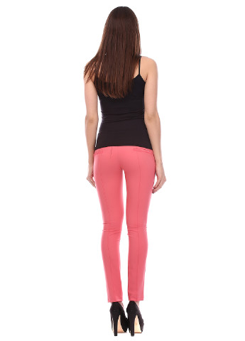 Розовые классические демисезонные зауженные брюки Mari & Mar