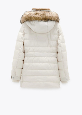 Молочная зимняя куртка Zara