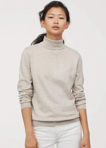 Гольф,бежевий, H&M Basic (254655788)