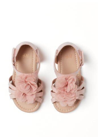 Розовые кэжуал сандалии H&M на липучке