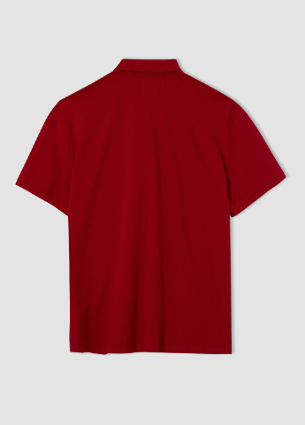 Бордовая футболка-поло для мужчин DeFacto