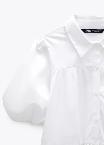 Білий кежуал плаття, сукня Zara однотонна