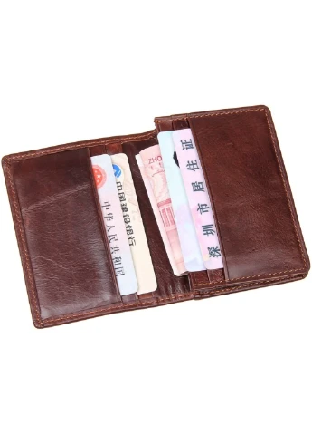 Кожаная визитница 7,5x10,5х0,5 см Vintage (253174434)