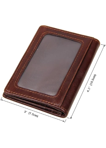 Кожаная визитница 7,5x10,5х0,5 см Vintage (253174434)