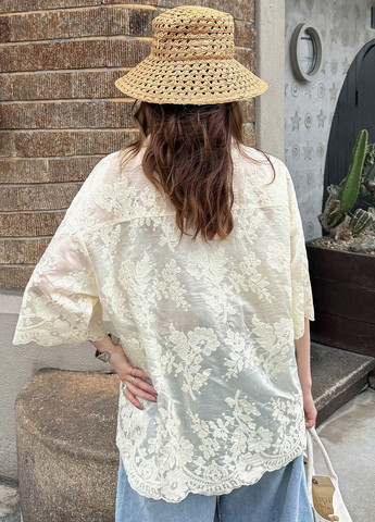 Кремовая блуза SHEIN