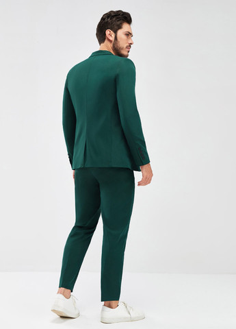 Темно-зеленый демисезонный костюм (пиджак, брюки) брючный SHEIN