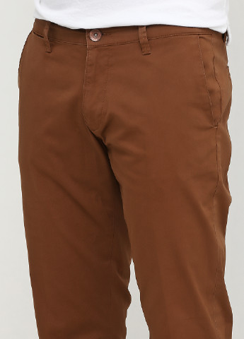 Коричневые кэжуал демисезонные зауженные брюки Madoc
