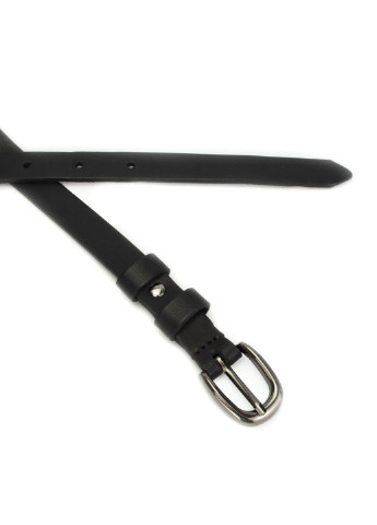Ремень кожаный женский узкий черный SF-1535 black (120 см) SFIP (253303592)