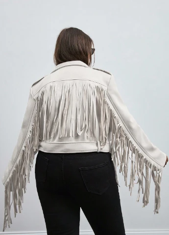 Серая демисезонная куртка косуха SHEIN