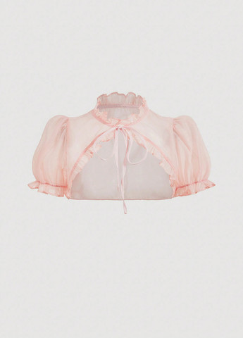 Розовый демисезонный комплект (платье, болеро) SHEIN