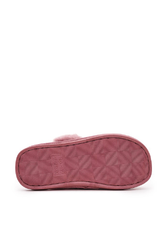 Темно-розовые тапочки Slippers с мехом