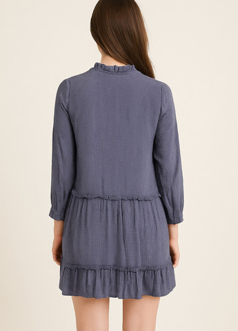 Синя кежуал сукня Sassofono в клітинку