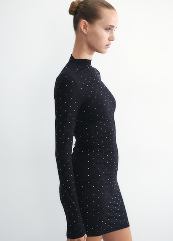 Чорна коктейльна сукня H&M однотонна