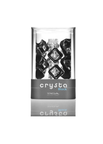 Мастурбатор Crysta Block, унікальний рельєф, стимулюючі щільні блоки, прозорий матеріал Tenga (251963906)