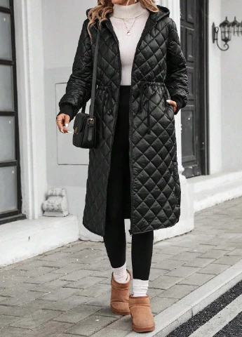 Чорна зимня куртка SHEIN