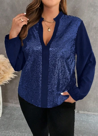 Индиго блуза SHEIN