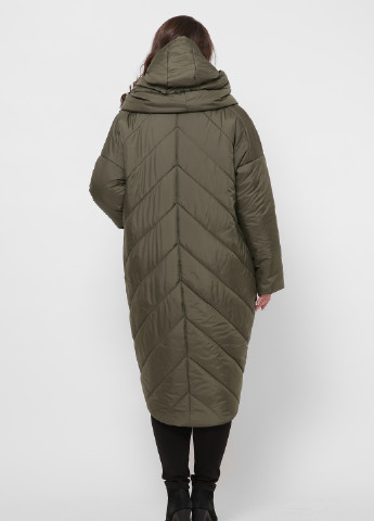 Оливковая зимняя удлиненная куртка blanket Welltre