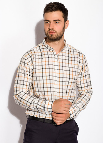 Серо-бежевая кэжуал рубашка в клетку Time of Style