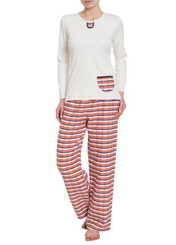 Комбинированная всесезон пижама (лонгслив, брюки) лонгслив + брюки Mira