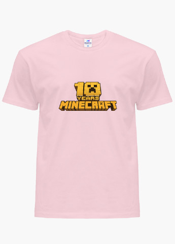 Розовая демисезонная футболка детская майнкрафт (minecraft)(9224-1171) MobiPrint