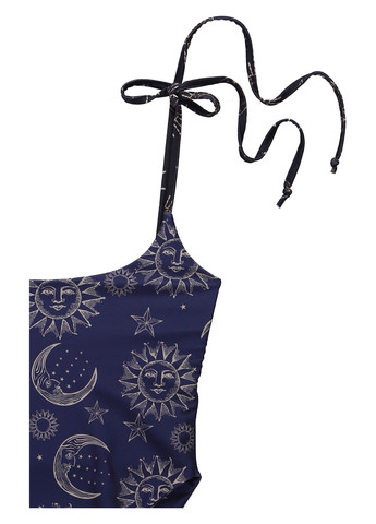 Синий летний купальник слитный Nasty Gal